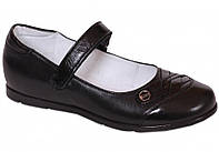 Туфли школьные кожаные для девочки тм Каприз, размеры 32, 33 черные