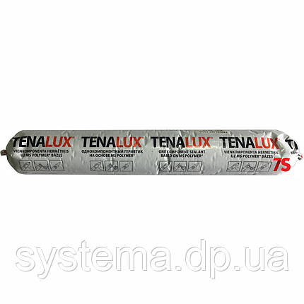 Однокомпонентний герметик для будівельних конструкцій - TENALUX (Теналюкс) 111S, 600 мл, RAL 8017, фото 1