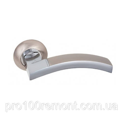 Ручка дверна на розетці NEW KEDR R10.065-AL-SN/CP