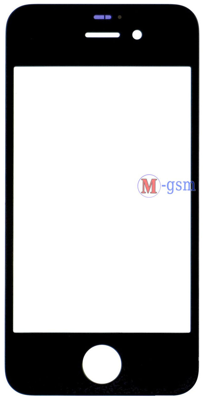 Корпусное стекло на iPhone 4 черное - фото 1 - id-p549689735
