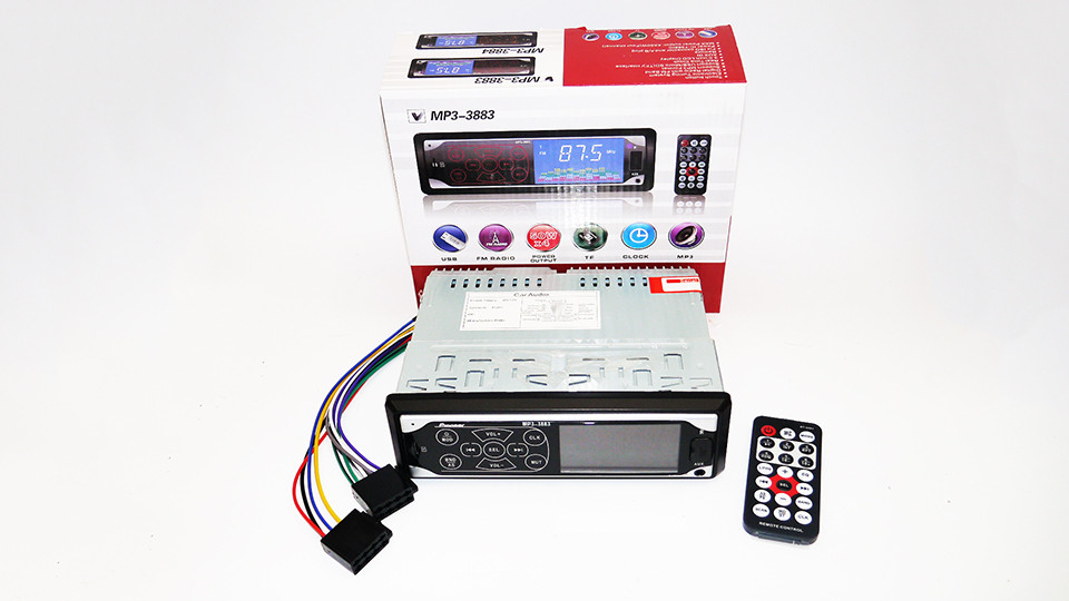 Автомагнитола 3883 ISO - MP3 Player, FM, USB, SD, AUX сенсорная магнитола - фото 3 - id-p549704743