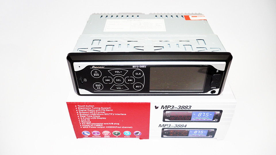 Автомагнитола 3883 ISO - MP3 Player, FM, USB, SD, AUX сенсорная магнитола - фото 6 - id-p549704743