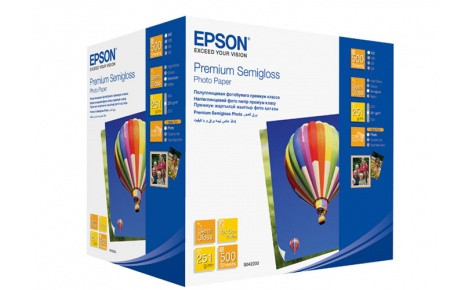 Бумага Epson 100mmx150mm Premium Semiglossy Photo Paper, 500л., фото 1