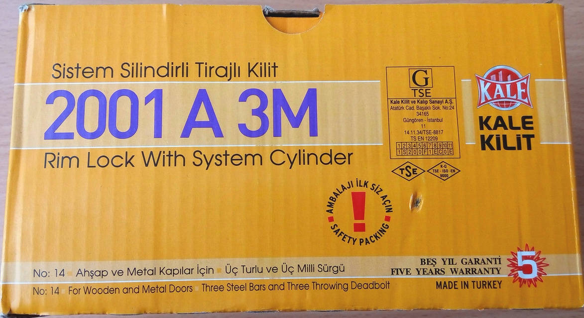 Замок накладной Kale 2001 A 3M (Турция) купить по выгодной цене в