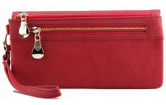 Розкішний жіночий гаманець клатч портмоне червоний