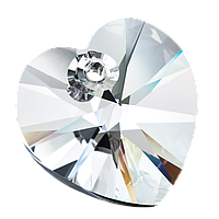 Кришталеві підвіски серце Preciosa (Чехія) 10 мм, Crystal U