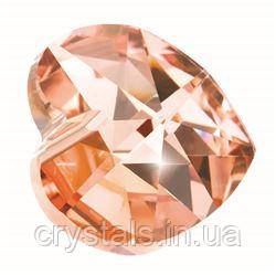 Хрустальні підвіски серце Preciosa (Чехія) 10 мм, Crystal Capri Gold