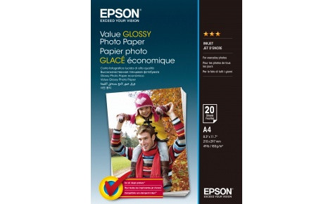 Папір Epson A4 Value Glossy Photo Paper 20 л., фото 1
