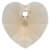 Хрустальні підвіски серце Preciosa (Чехія) 14 мм, Crystal Honey
