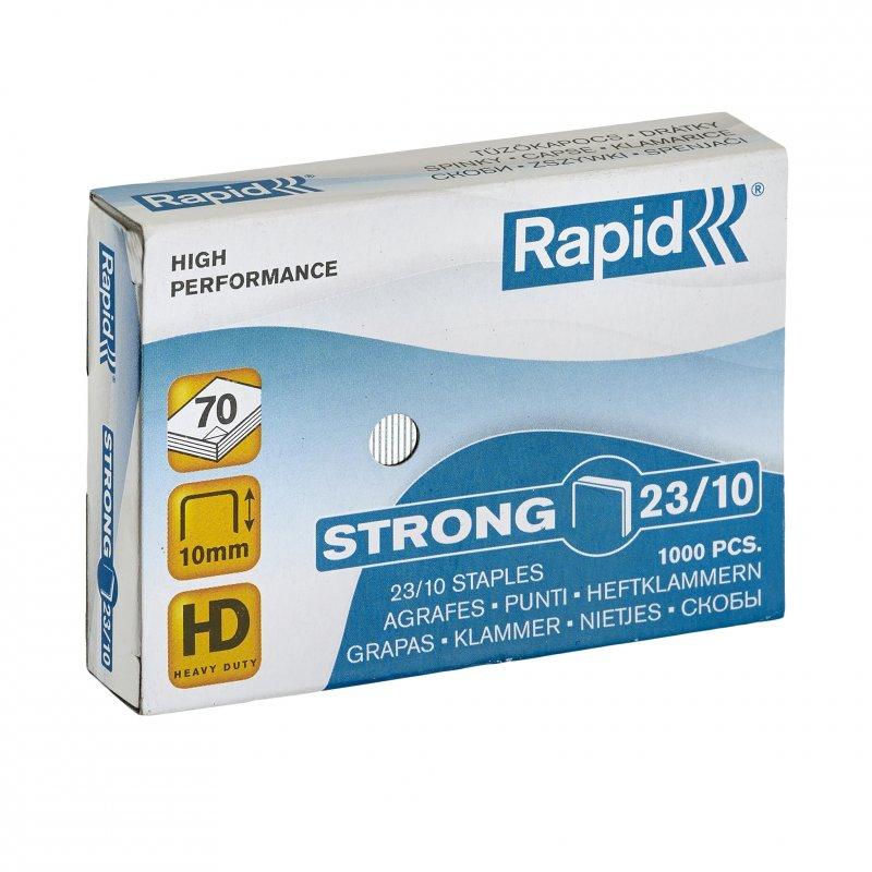 Скоби посилені Rapid 23/10, уп. 1000 шт., товщина скріплення до 40 аркушів.