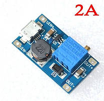 Micro USB DC-DC підвищувальний перетворювач, 2-28 V 2 A, 2577 модуль micro USB XY-016/MT3608