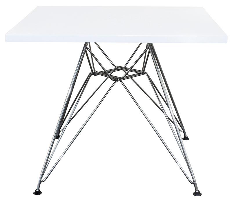 Стіл обідній Тауер S, квадратний білий 80х80, eames eiffel leg table