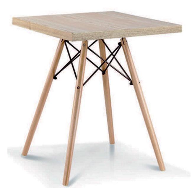 Стіл обідній Тауер Вуд W, квадратний, 80х80, Charles and Ray Eames table