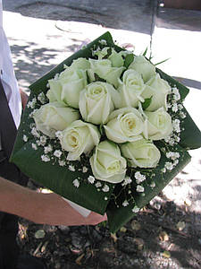 Весільний букет Троянда біла