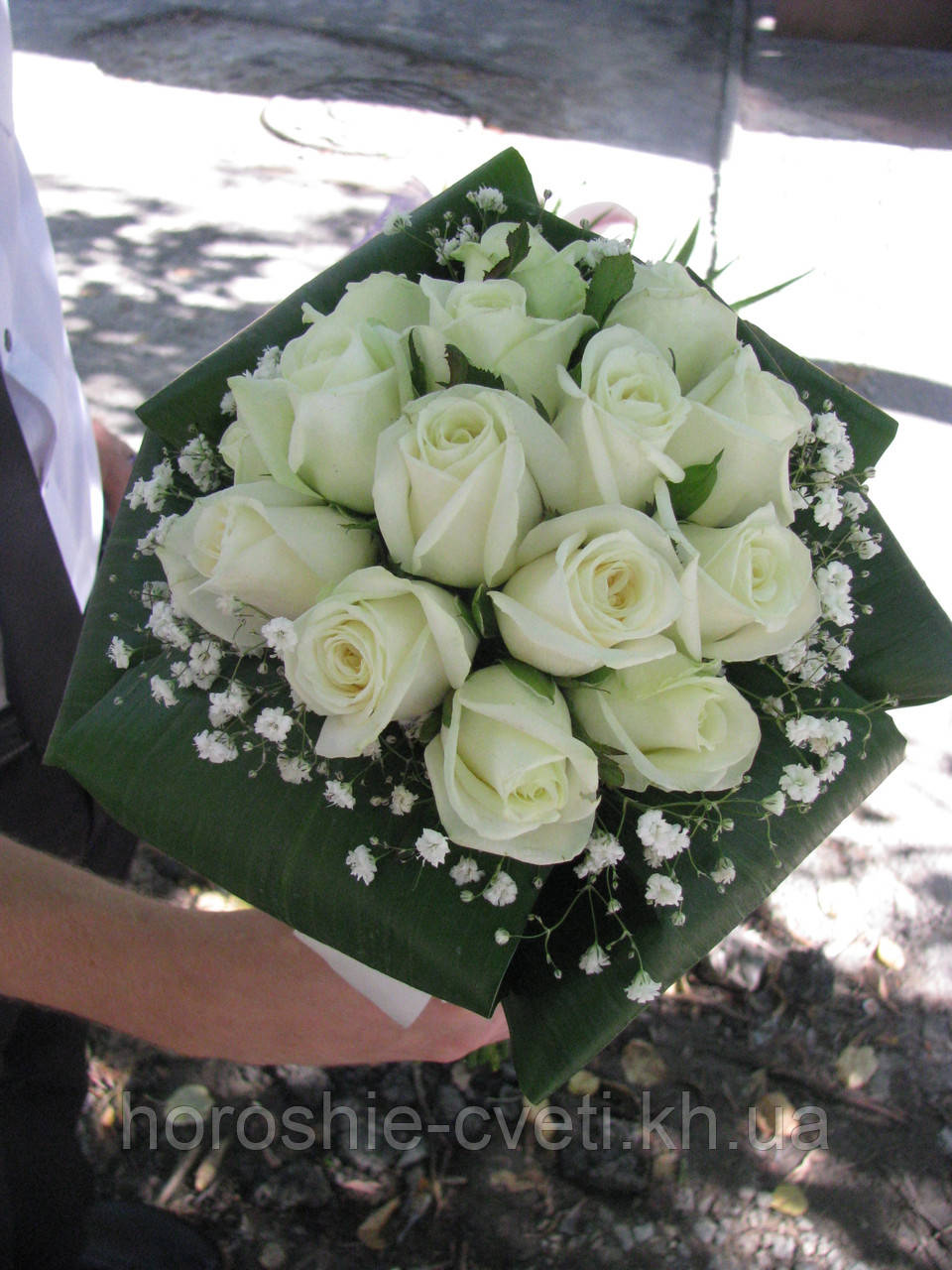 Свадебный букет Роза белая - фото 1 - id-p37113788