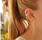 Сережка каф із ланцюжками, фото 3