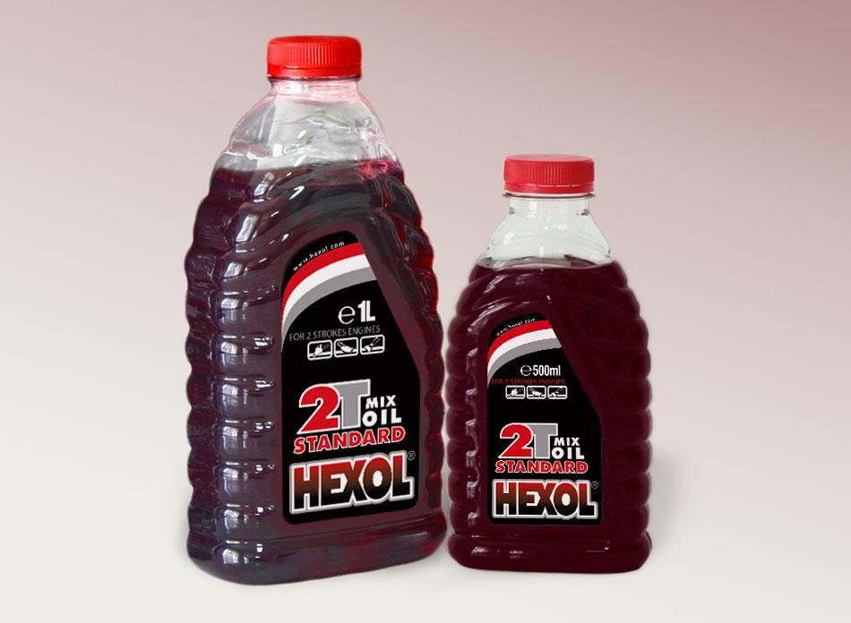Мастило для двотактних бензинових двигунів Hexol 2T Standard 1 л з повітряним охолодженням і без