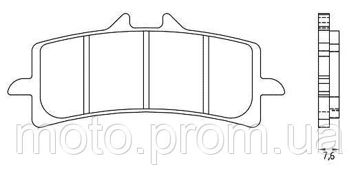 Итальянские синтетические тормозные колодки BRENTA 4113, цена 918 грн ...