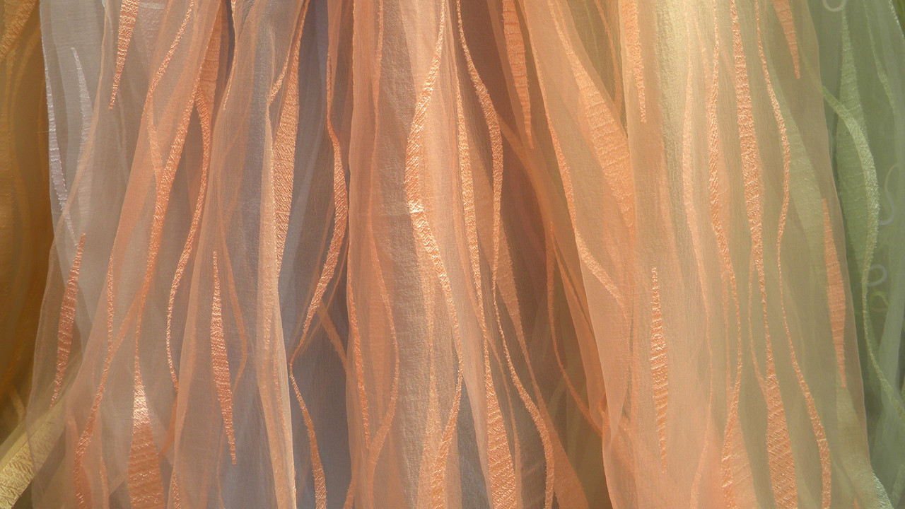 Тюль персиковая жатка - фото 3 - id-p37117078