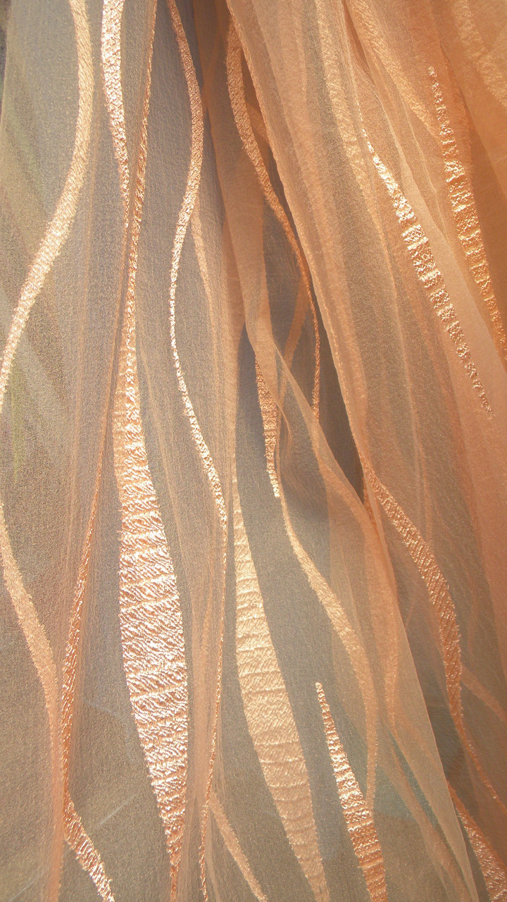 Тюль персиковая жатка - фото 1 - id-p37117078