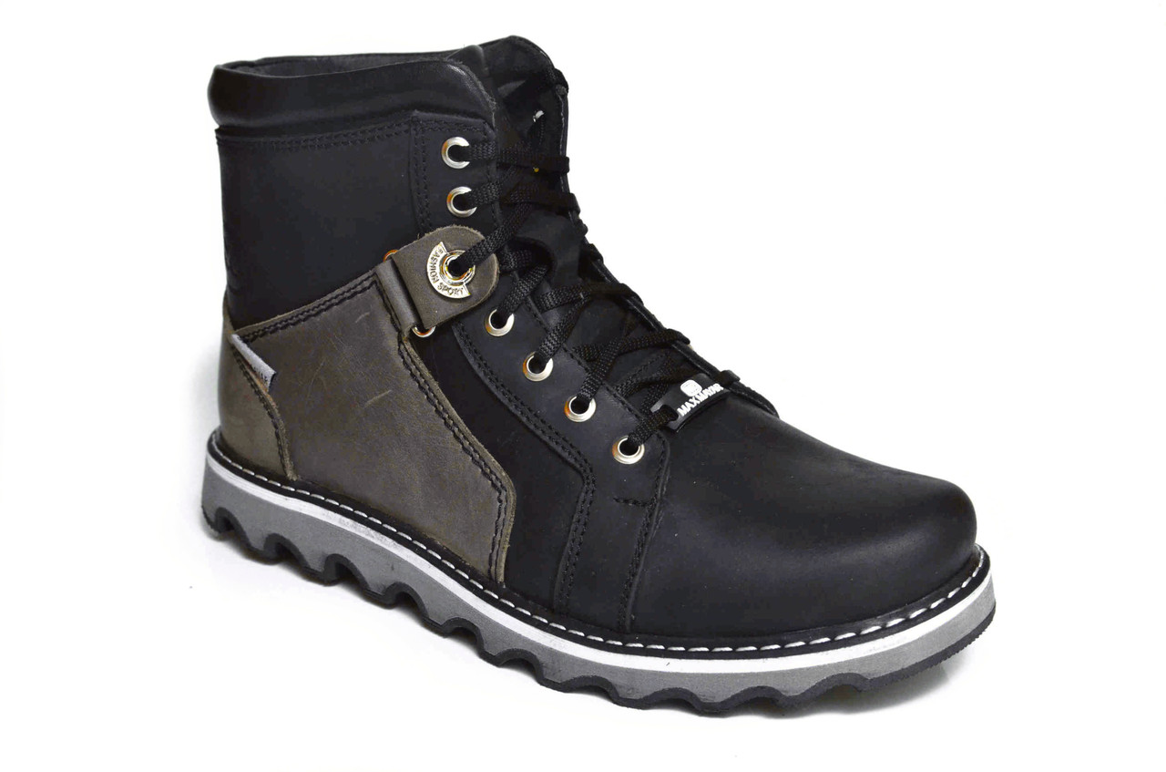 Чоловічі шкіряні черевики "Max Mayar". Чорні, фото 1