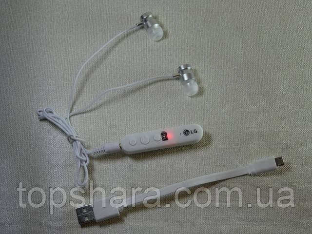 Наушники беспроводные Bluetooth (блютуз) гарнитура LG HBS-950 белые