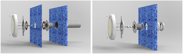 установка світлодіодного прожектора Aquaviva LED008–546LED
