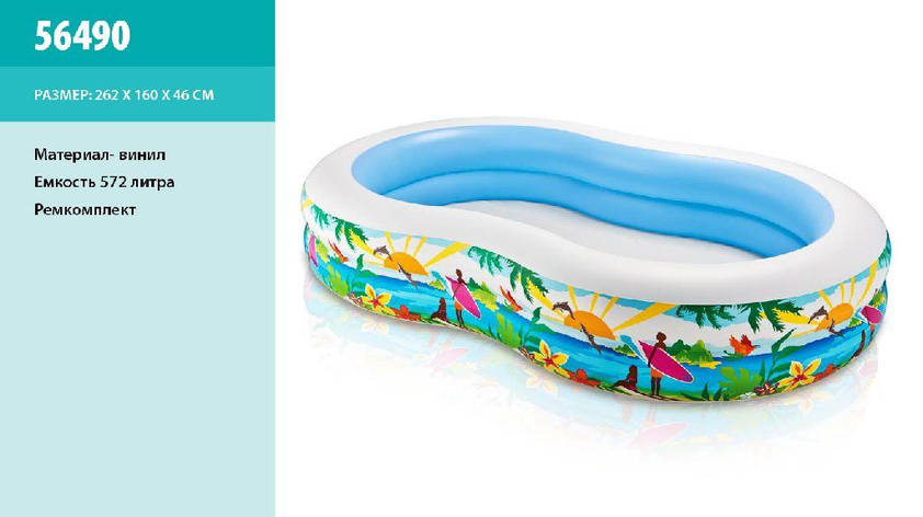 Надувний овальний басейн Морський пейзаж, фото 1