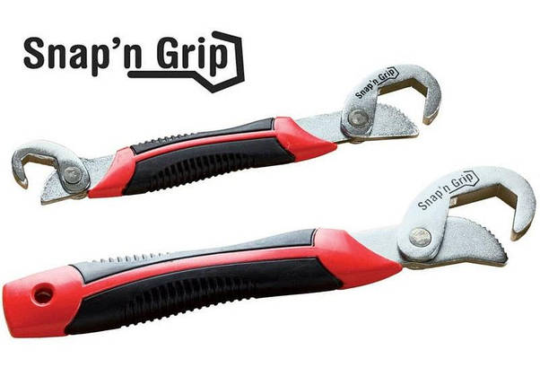 Універсальний гайковий розвідний ключ Snap'n grip диво ключ набір 2 шт. зручний інструмент для чоловіків, фото 1