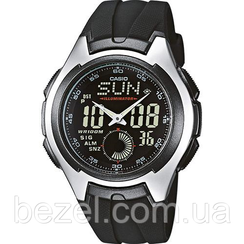 Чоловічий годинник Casio AQ-160W-1BVEF Касіо водонепроникні японські годинники