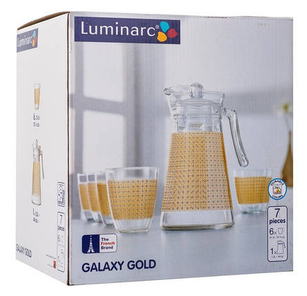 Набір для води 7 пр Luminarc galaxy gold j6174, фото 2