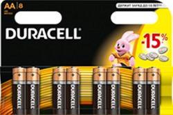 Батарейка Duracell AA MN1500 LR06 * 8шт (81417083)