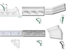 Багет, плинтус потолочный