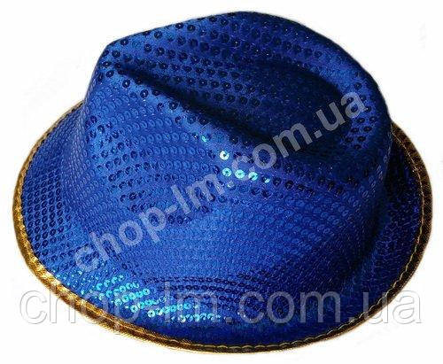 Шляпа "Диско" с пайетками (синяя, взрослая) - фото 3 - id-p550225964