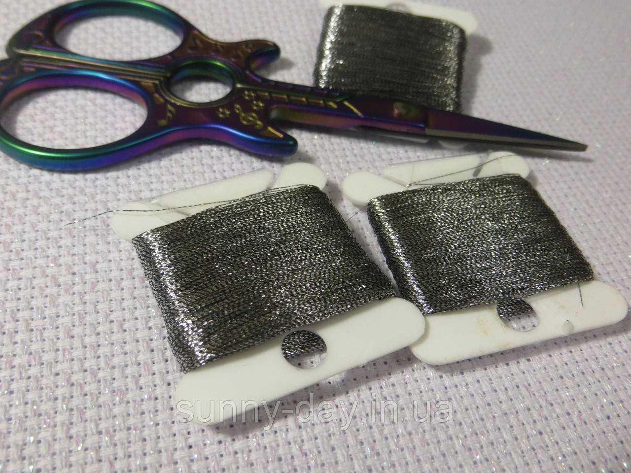 Люрекс, колір — срібло темне (50 м), фото 1