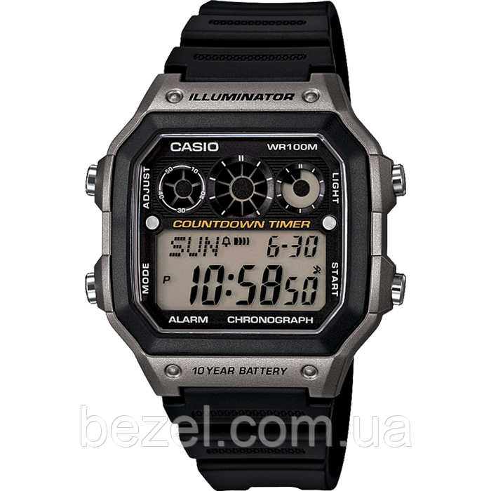 Чоловічі годинники Casio AE-1300WH-8AVCF Illuminator Касіо водонепроникні японські годинники