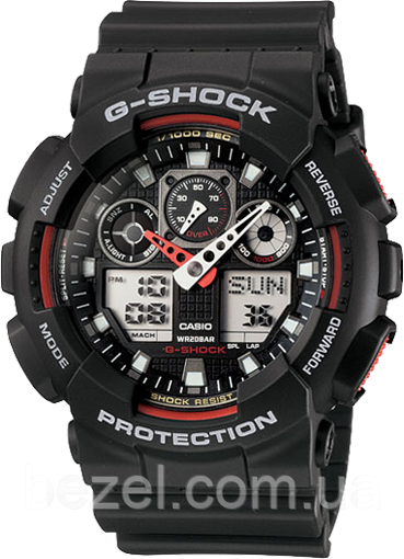 Чоловічий годинник Casio G-Shock GA-100-1A4ER Касіо водонепроникні японські кварцові, фото 1