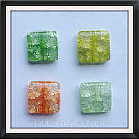 Бусини Crackle Квадрат Плоский 1,8*1,8*0,6 см