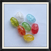 Бусини Crackle Боченок 1,2*0,8 см