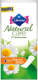 Щоденні прокладки Libresse Natural Care 20 шт.