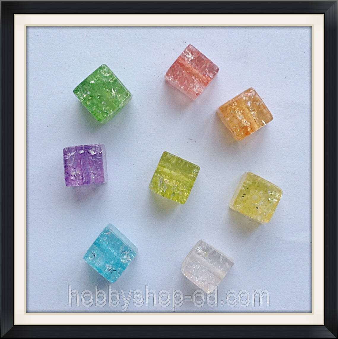 Намистини Crackle Куб 0,8*0,8*0,8 см