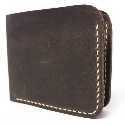 Чоловічий шкіряний гаманець ручної роботи VOILE vl-mw2-brn-beg, фото 2