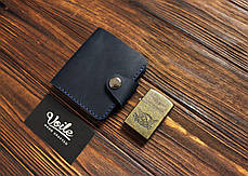 Чоловічий шкіряний гаманець ручної роботи VOILE vl-mw8-blu, фото 2