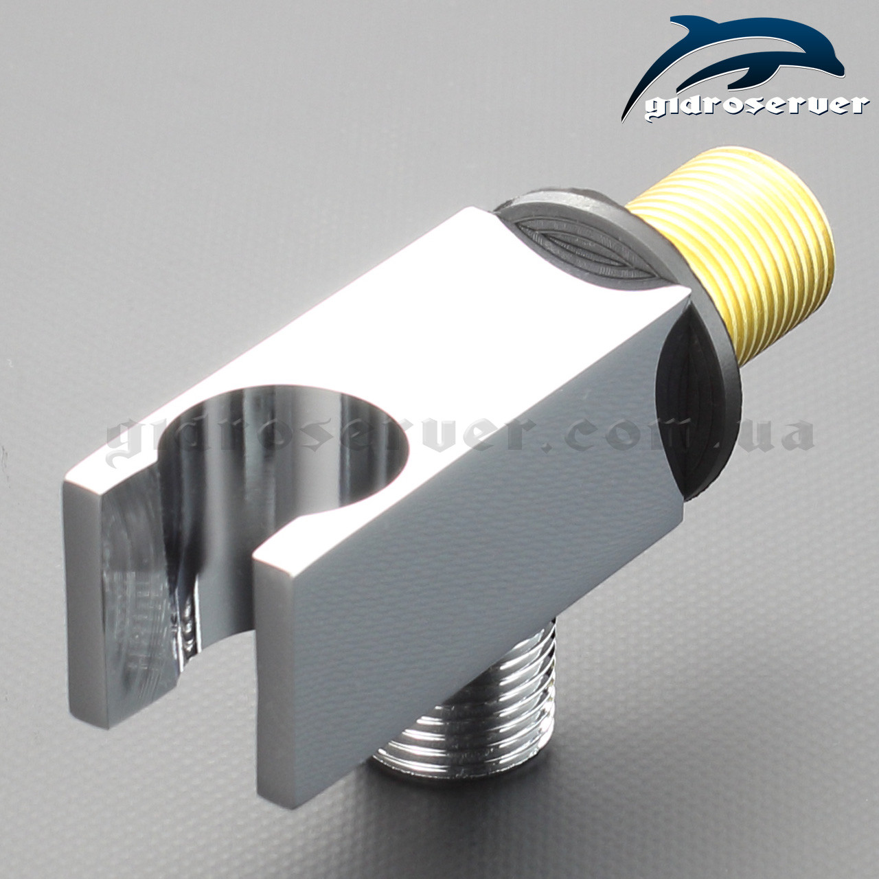 Хромований куточок з лійкотримачем для душової кабіни, гідробоксу UD-05., фото 1