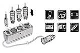 Автомобільний розгалужувач трійник WF-0120 з USB, фото 3
