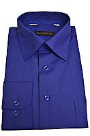 Сорочка чоловіча "Senior Cardin". Синя. Довгий рукав