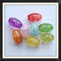 Бусини Crackle Боченя 2*1,2 см