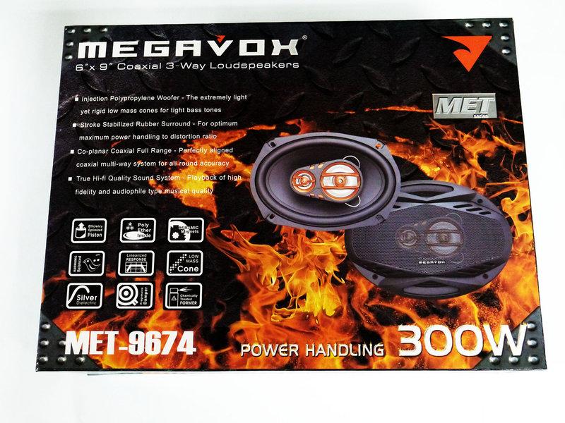 MEGAVOX MET-9674 6x9 овали (300W) трисмугові 