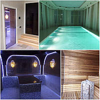 СПА зона в частном коттедже с плавательным бассейном