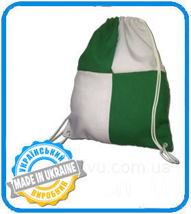 Рюкзак габардин клітка для сублімації колір Зелений